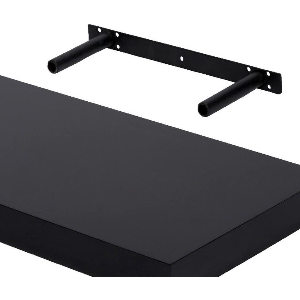 Polita GOODHOME Cusko, melamina, 23.5 x 60 x 3.8 cm, negru