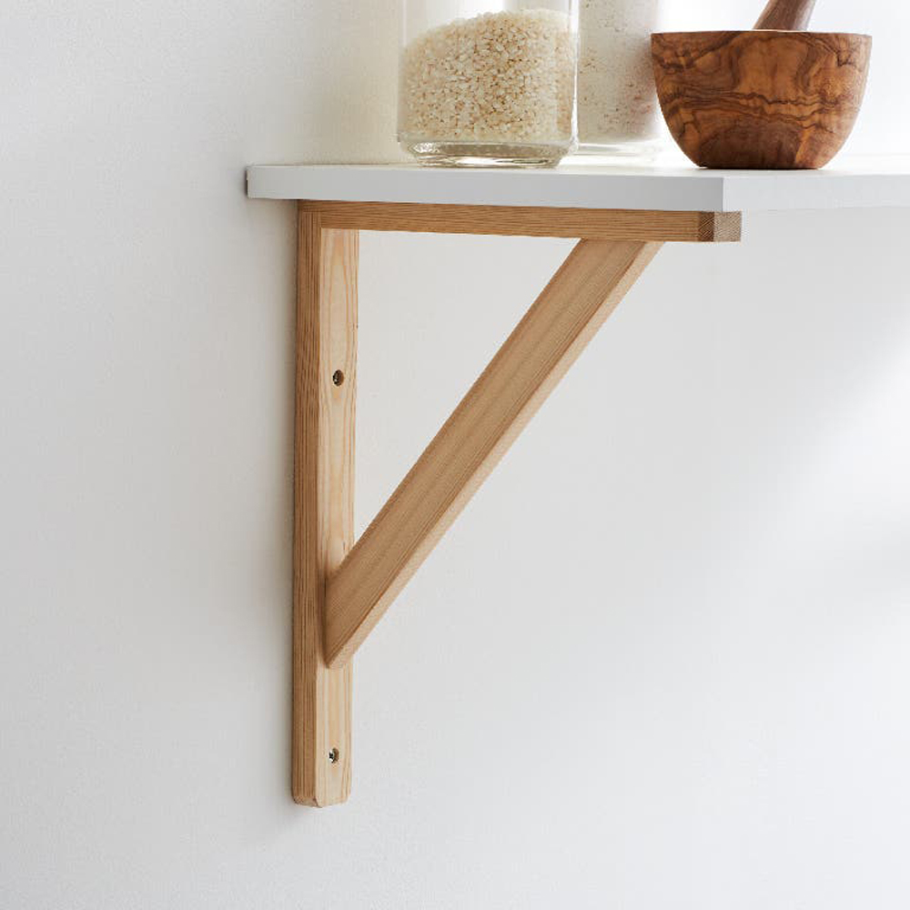 Suport raft GOODHOME Timber, lemn, 30 x 3 x 25 cm, maro