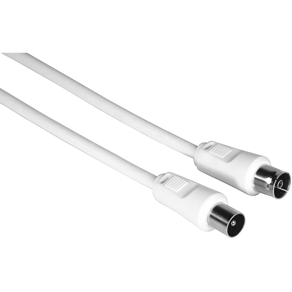 Cablu video Coaxial HAMA 205029, 3m, 75dB, alb