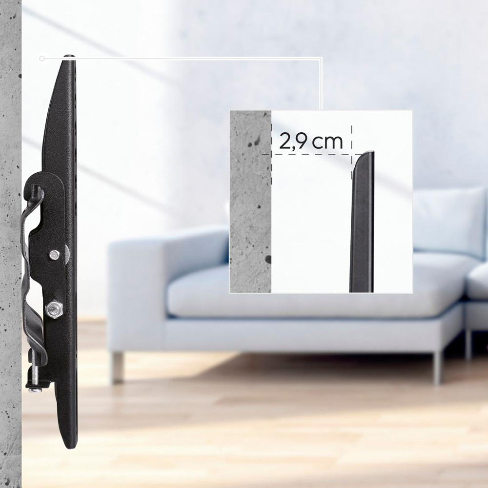 Suport TV perete HAMA 220806, reglabil, 19-48", 25kg, negru