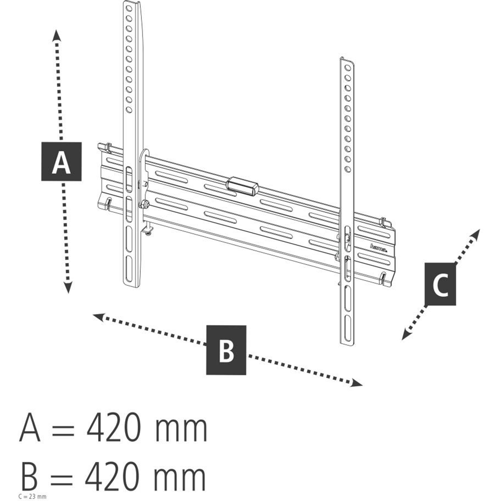 Suport TV perete HAMA 220809, fix, 32-65", 35kg, negru