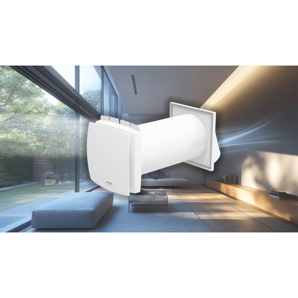 Recuperator de caldura CATA 01603000, 65 mc/h, 160 mm, 89% eficienta, Wi-Fi