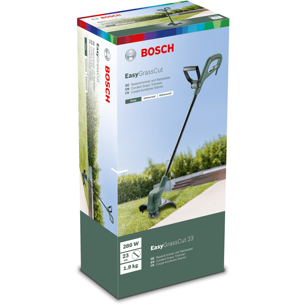 Trimmer electric gazon BOSCH EasyGrassCut 23, 280W, latime lucru 23cm, 12500rpm