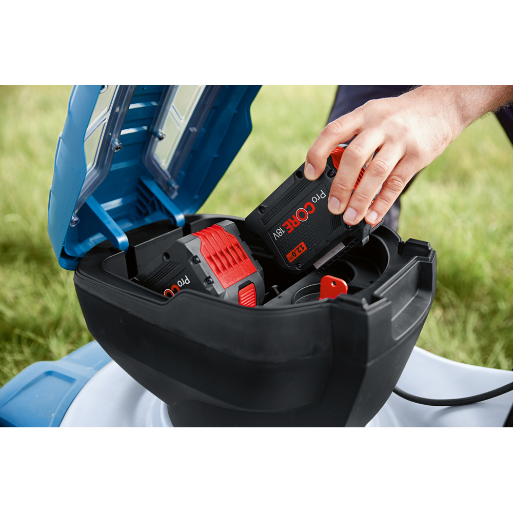 Masina de tuns iarba pe acumulator BOSCH PROFESSIONAL GRA 18V2-46, Electrica, latime taiere 46 cm, cos 60L, albastru, fara acumulator in incarcator
