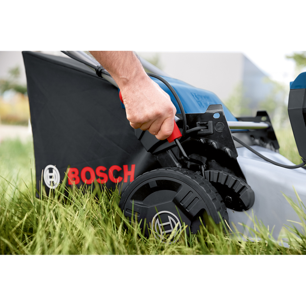 Masina de tuns iarba pe acumulator BOSCH PROFESSIONAL GRA 18V2-46, Electrica, latime taiere 46 cm, cos 60L, albastru, fara acumulator in incarcator