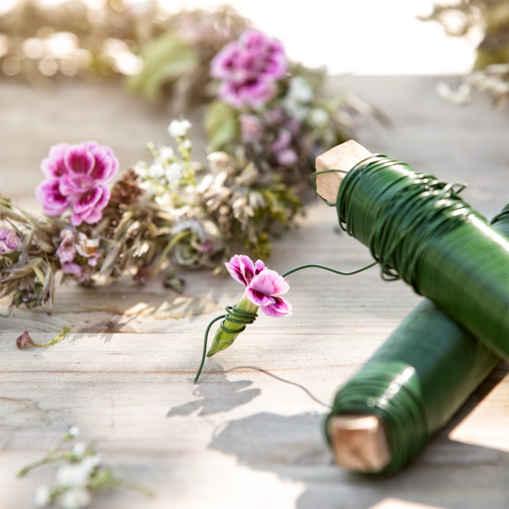 Sarma plasticata pentru gradinarit, 50m, verde
