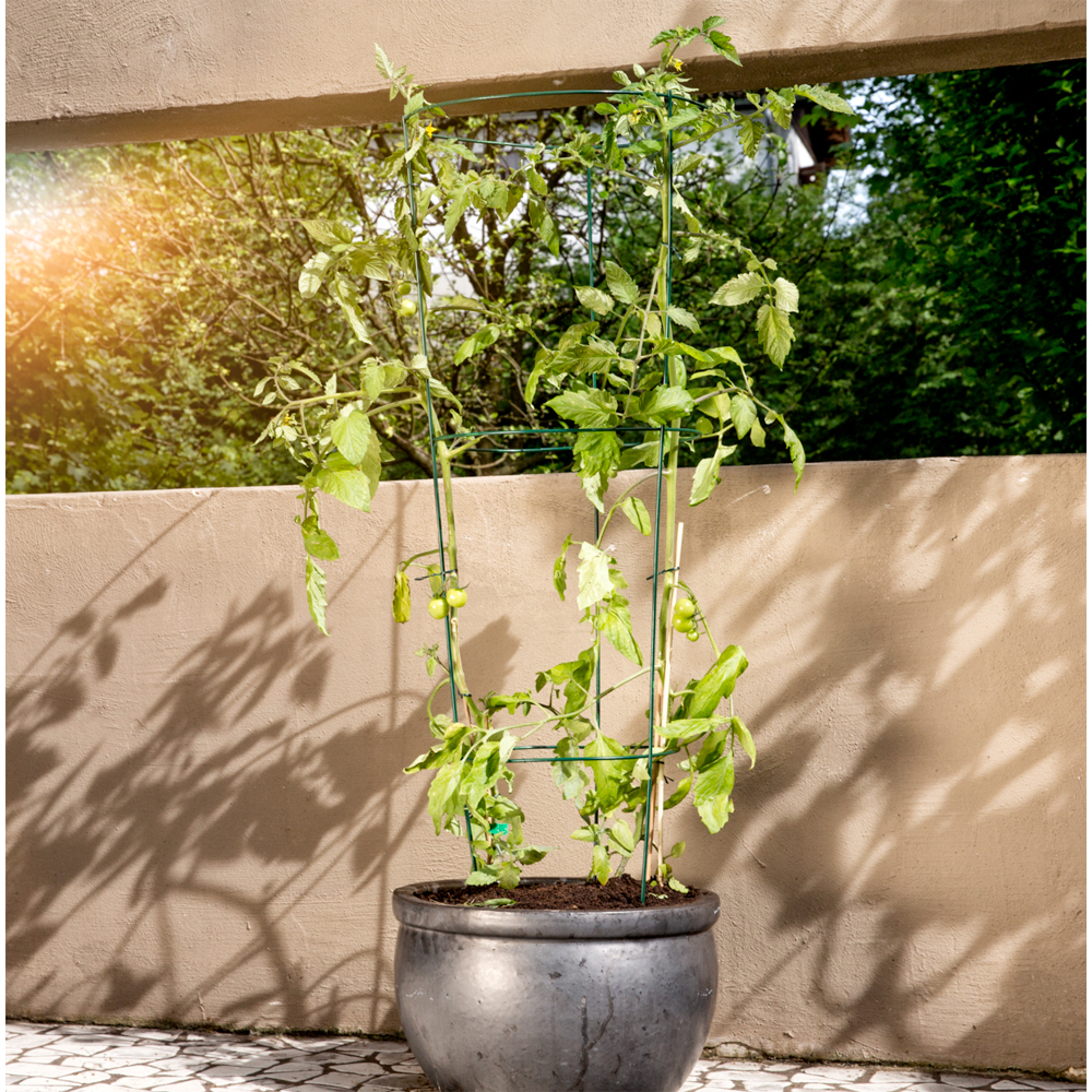 Spalier rotund pentru tomate, otel, 35 x 140 cm