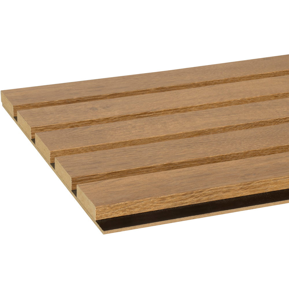 Panou riflaj DELI HOME Essential, 30x260 cm, MDF, stejar bronz