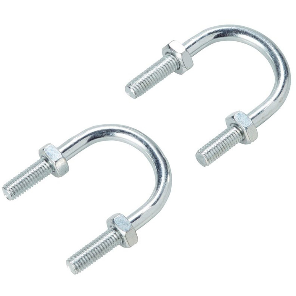 Surub U 8 mm DIALL, 42 x 68 x 35 mm, otel zincat, argintiu, 2 buc