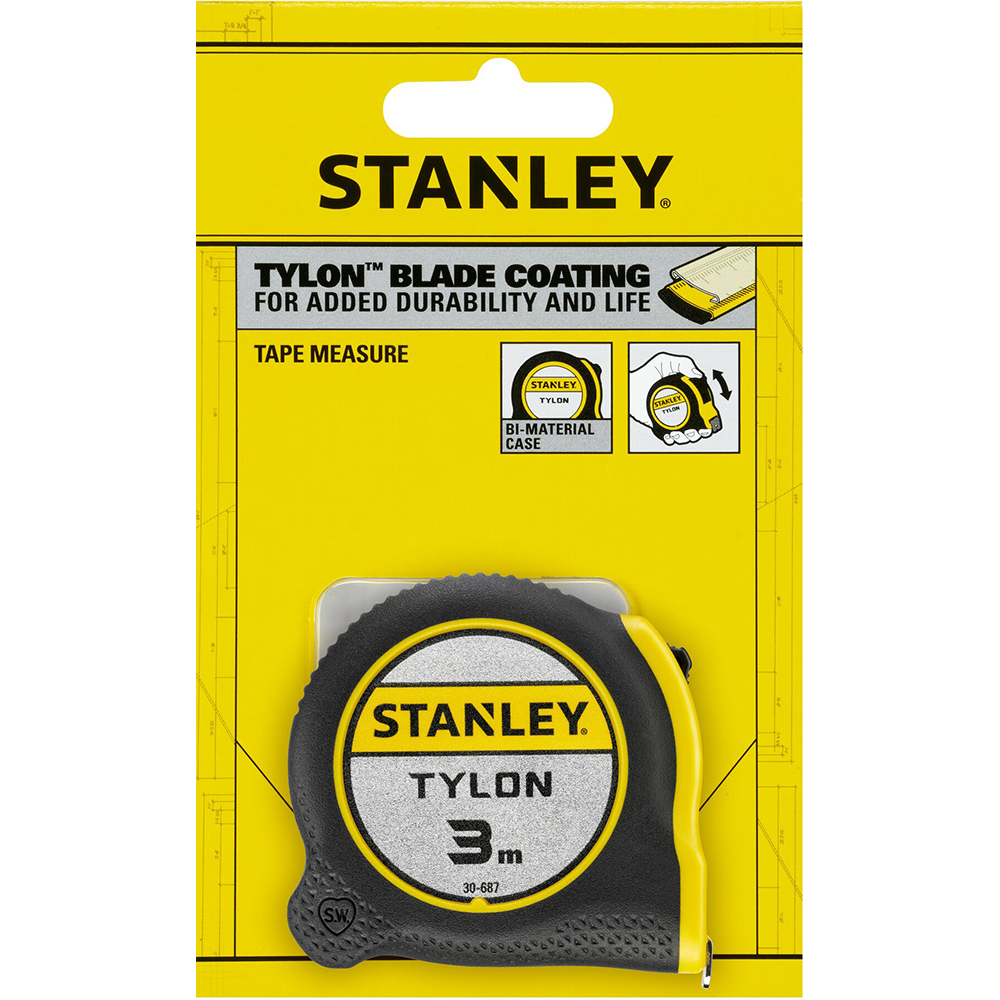 Ruleta STANLEY Tylon, 3m x 13mm. galben-negru