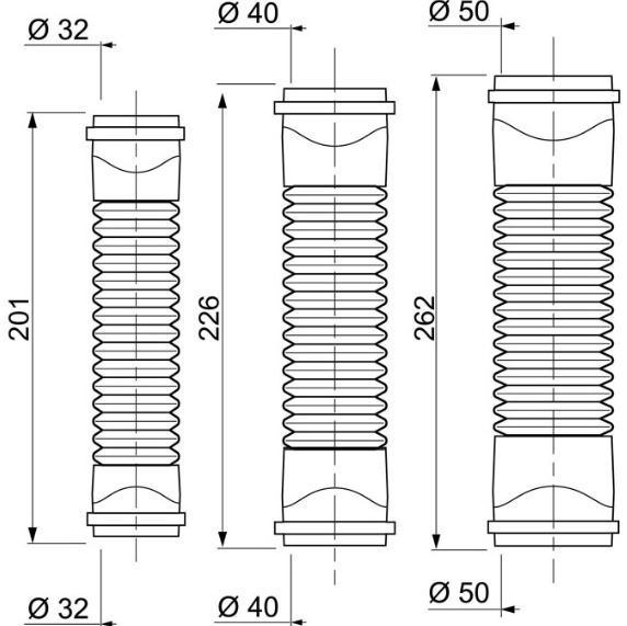 Racord drept flexibil WIRQUIN Magicoude 79019001, Push-Fit interior-interior, D 32mm, gri