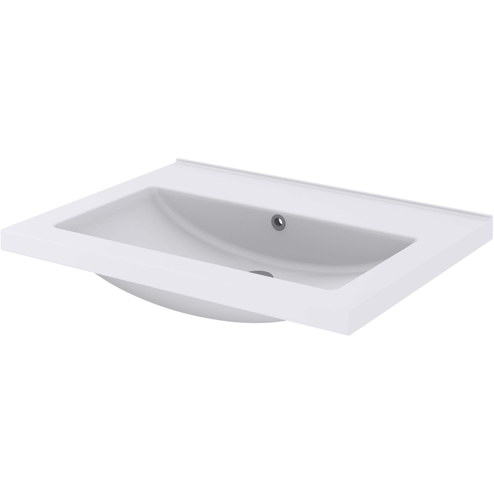 Lavoar baie GOODHOME Nira, ceramica, 61.4 x 45.5 cm, alb lucios