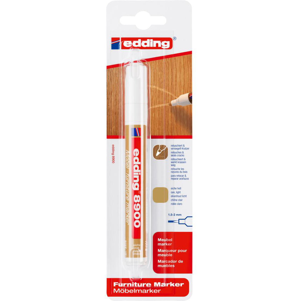 Marker pentru mobila EDDING 8900, 1.5-2 mm, stejar deschis