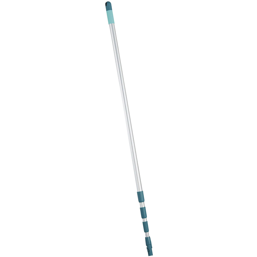 Coada telescopica LEIFHEIT 41523, 130-400 cm, click-system, argintiu-turcoaz