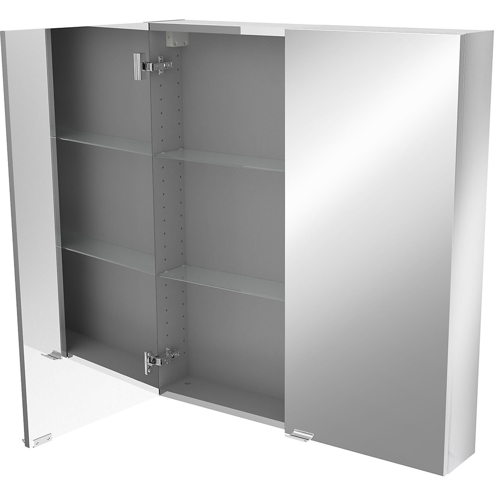 Dulap baie cu oglinda GOODHOME Imandra, 90 x 15 x 80 cm, alb