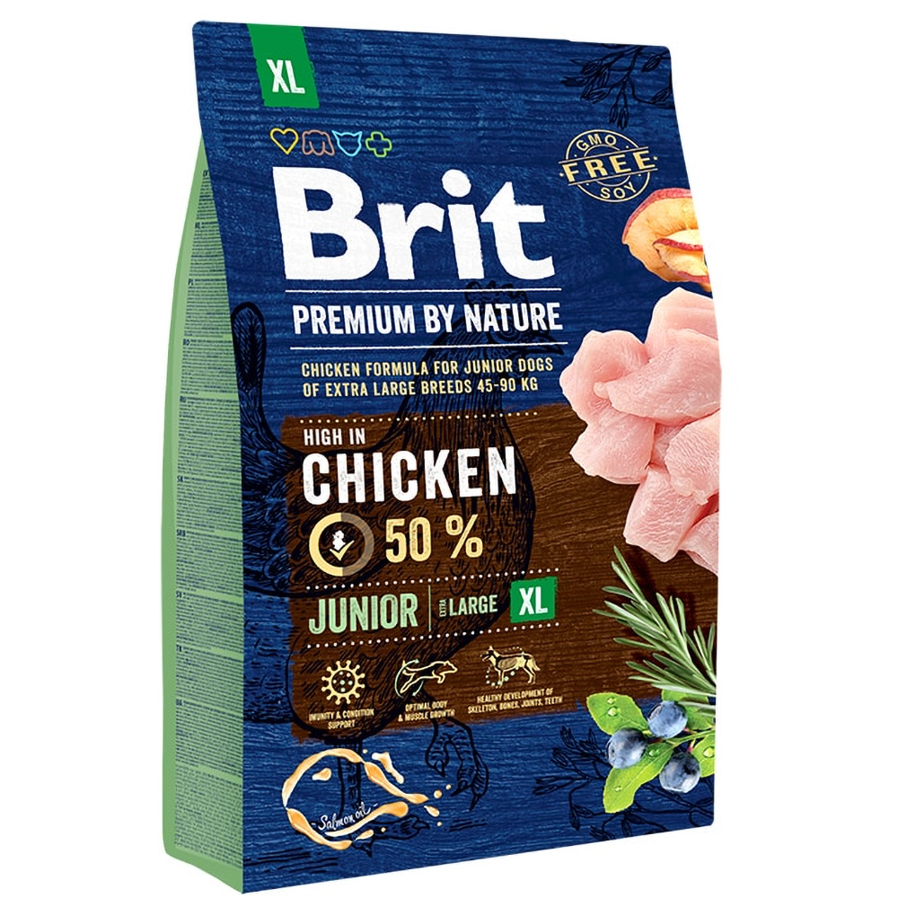 Hrana uscata pentru caini BRIT Premium by Nature Extra Large, Junior, Pui, 3 kg