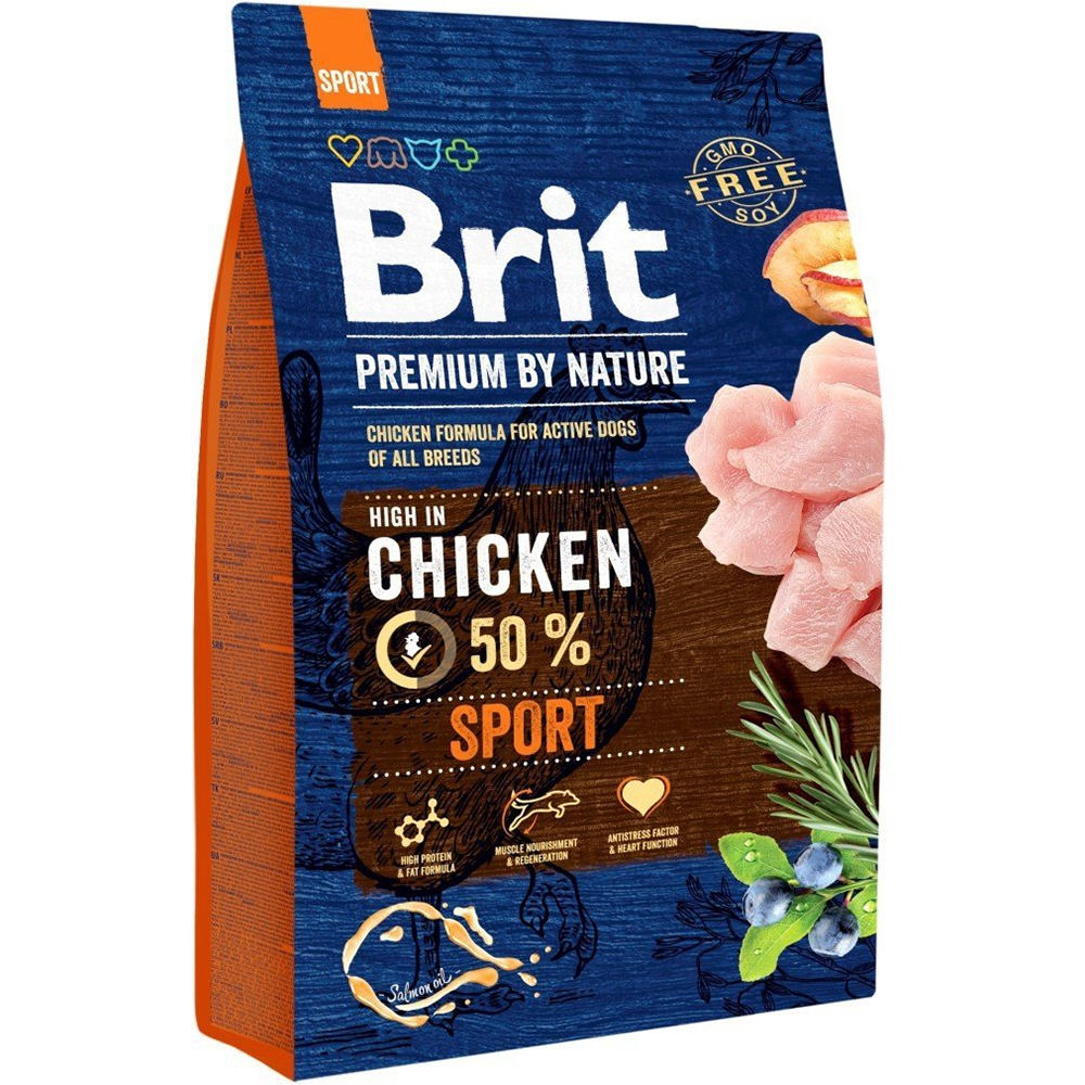 Hrana uscata pentru caini BRIT Premium by Nature Sport, Adult, Pui, 3 kg