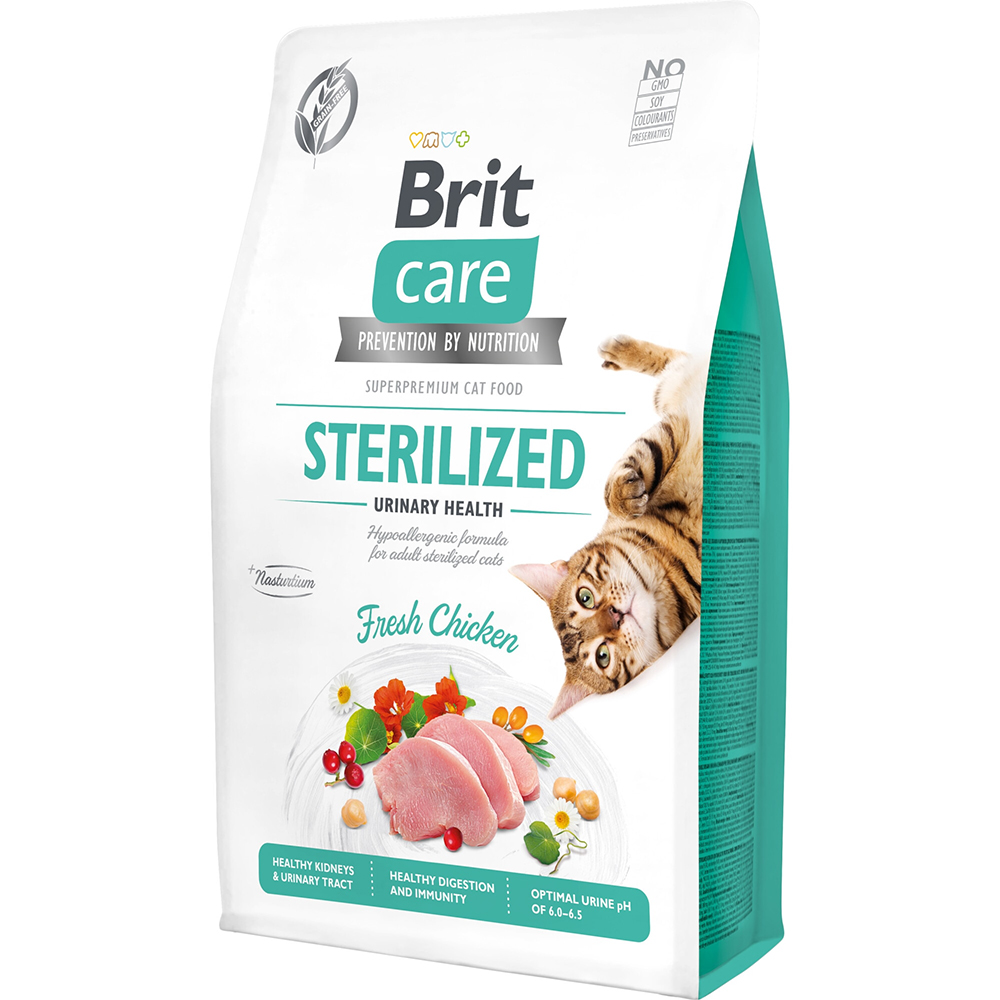 Hrana uscata pentru pisici BRIT CARE Sterilized Urinary Health, Adult, Pui, 2 kg
