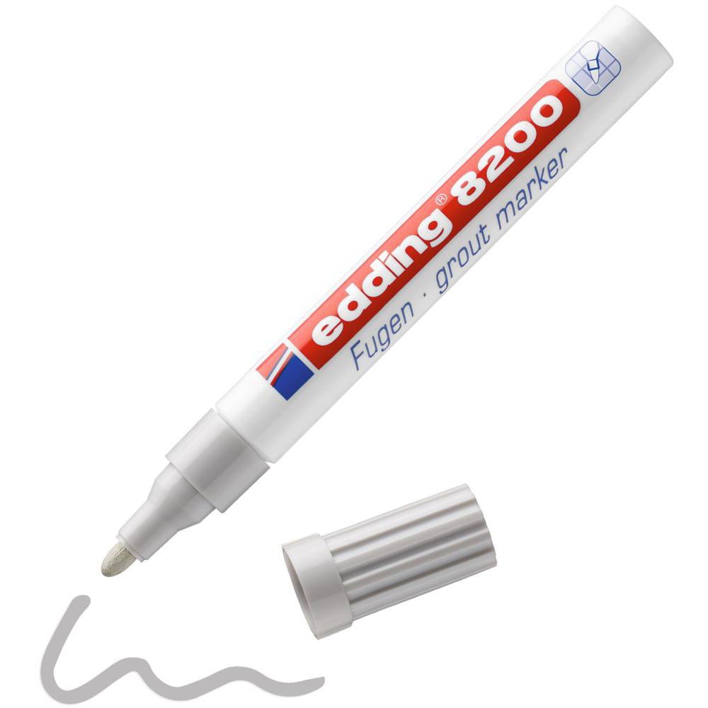 Marker pentru rosturi EDDING 8200, 2-4 mm, gri-argintiu
