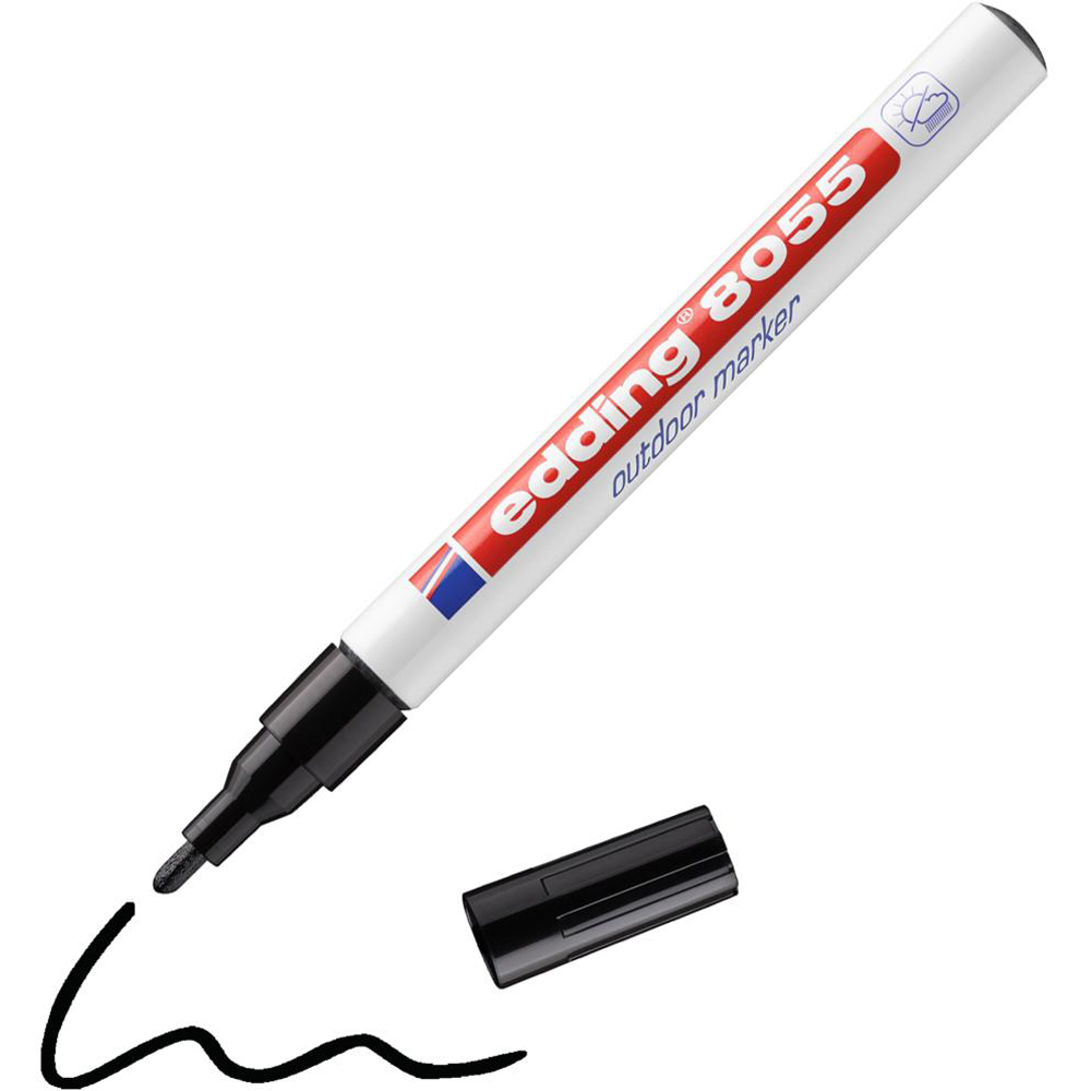 Marker exterior EDDING 8055, 1-2 mm, negru