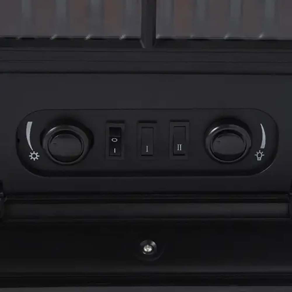Semineu electric, 1850W, 54.8 x 28 cm, negru