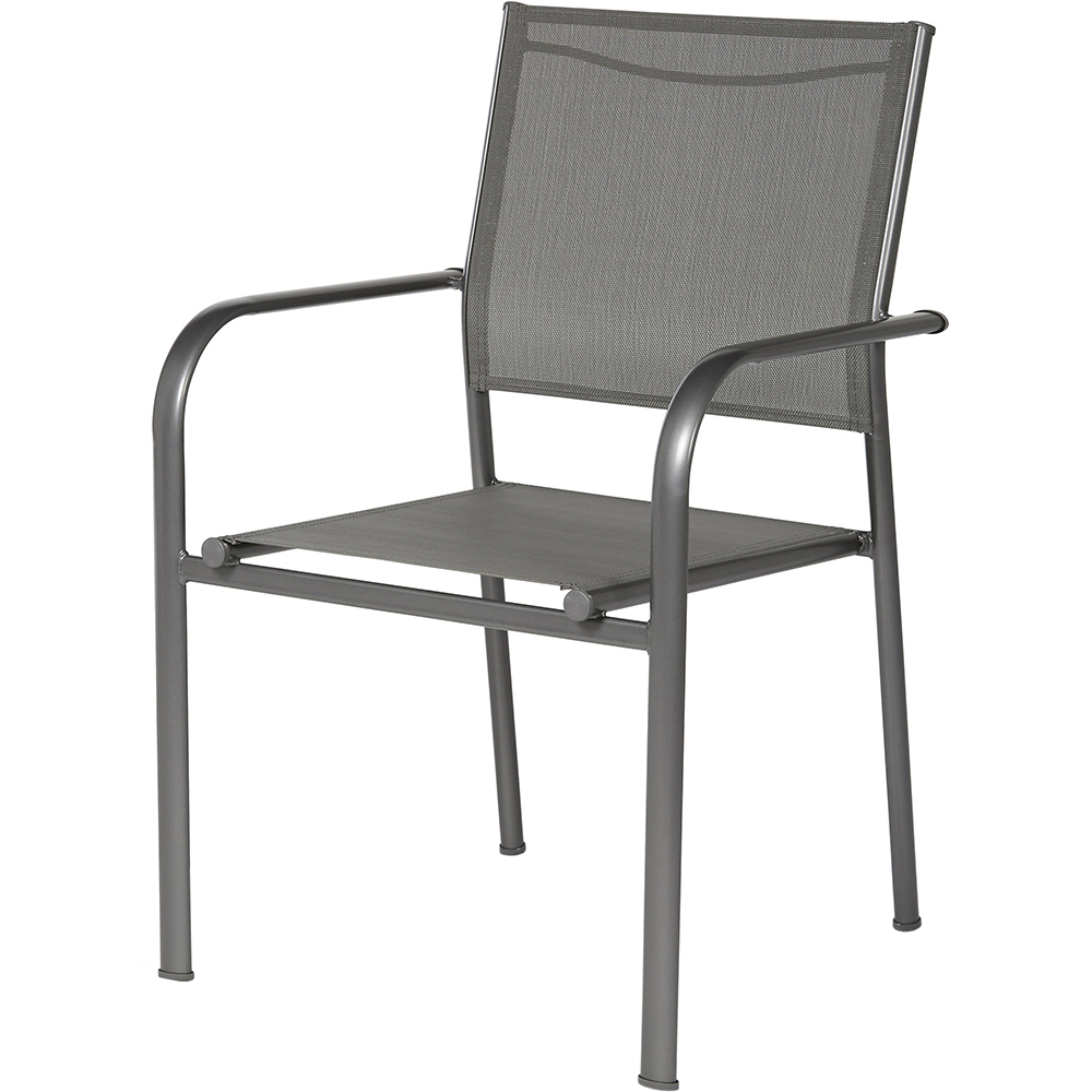 Scaun terasa Dallas, otel, 56 x 55 x 87 cm, gri