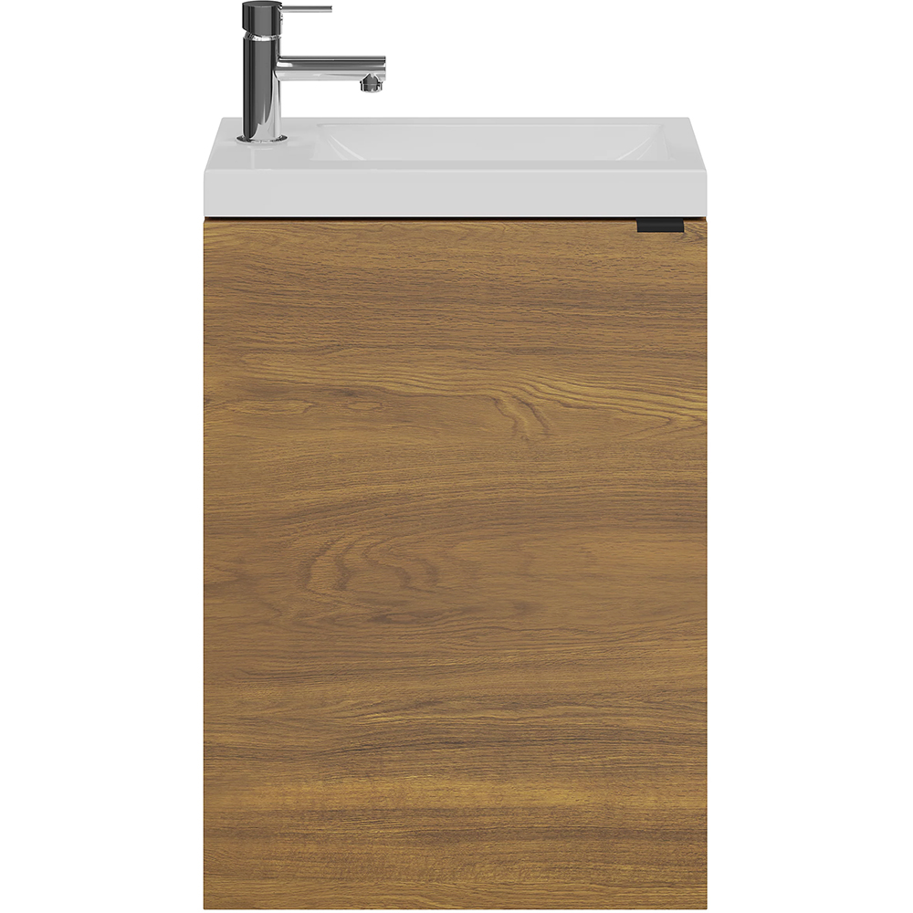 Lavoar baie GOODHOME Beni, rasina, 44.2 x 23.2 cm, alb lucios
