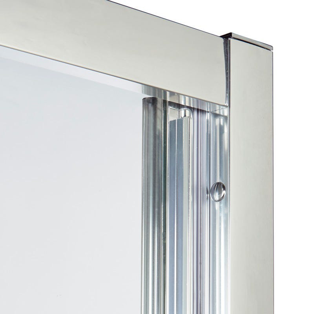Usa dus pliabila COOKE & LEWIS Onega, aluminiu, sticla securizata 5mm, 90 x 190 cm, profil crom