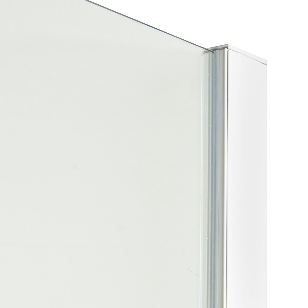 Paravan dus COOKE & LEWIS Onega, aluminiu, sticla mata, 80 x 190 cm, profil alb