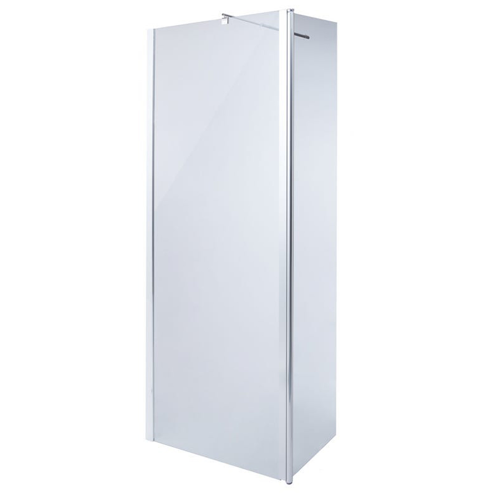 Paravan dus walk-in COOKE & LEWIS Onega, aluminiu, sticla transparenta, 125 x 195 cm, crom