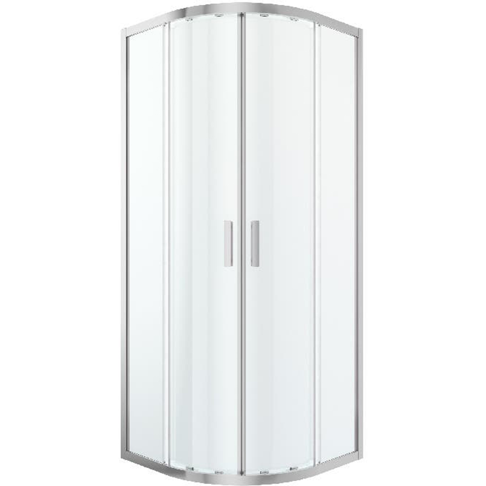 Cabina de dus GOODHOME Beloya, 80 x 80 x 195 cm, sticla securizata 8mm, profil argintiu