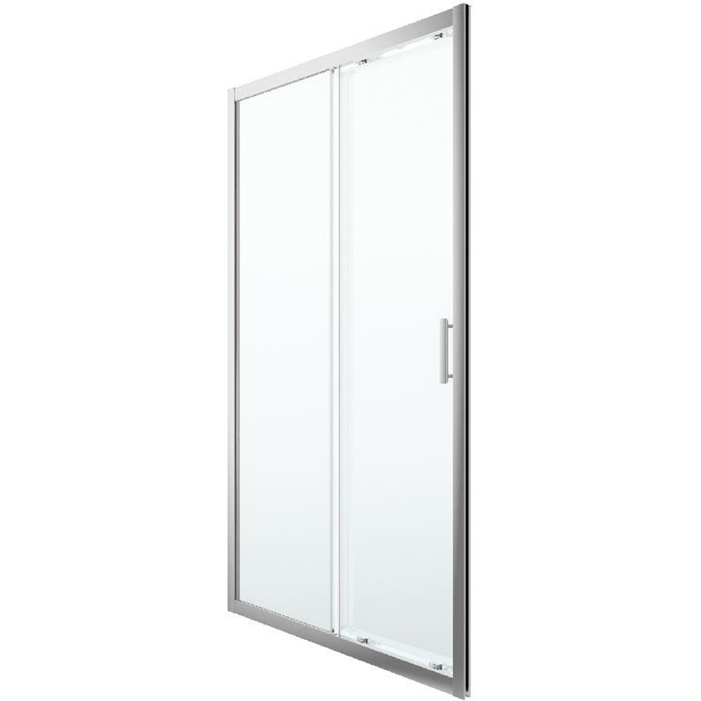 Usa dus glisanta GOODHOME Beloya, aluminiu, sticla securizata 8mm, 120 x 195 cm, profil crom
