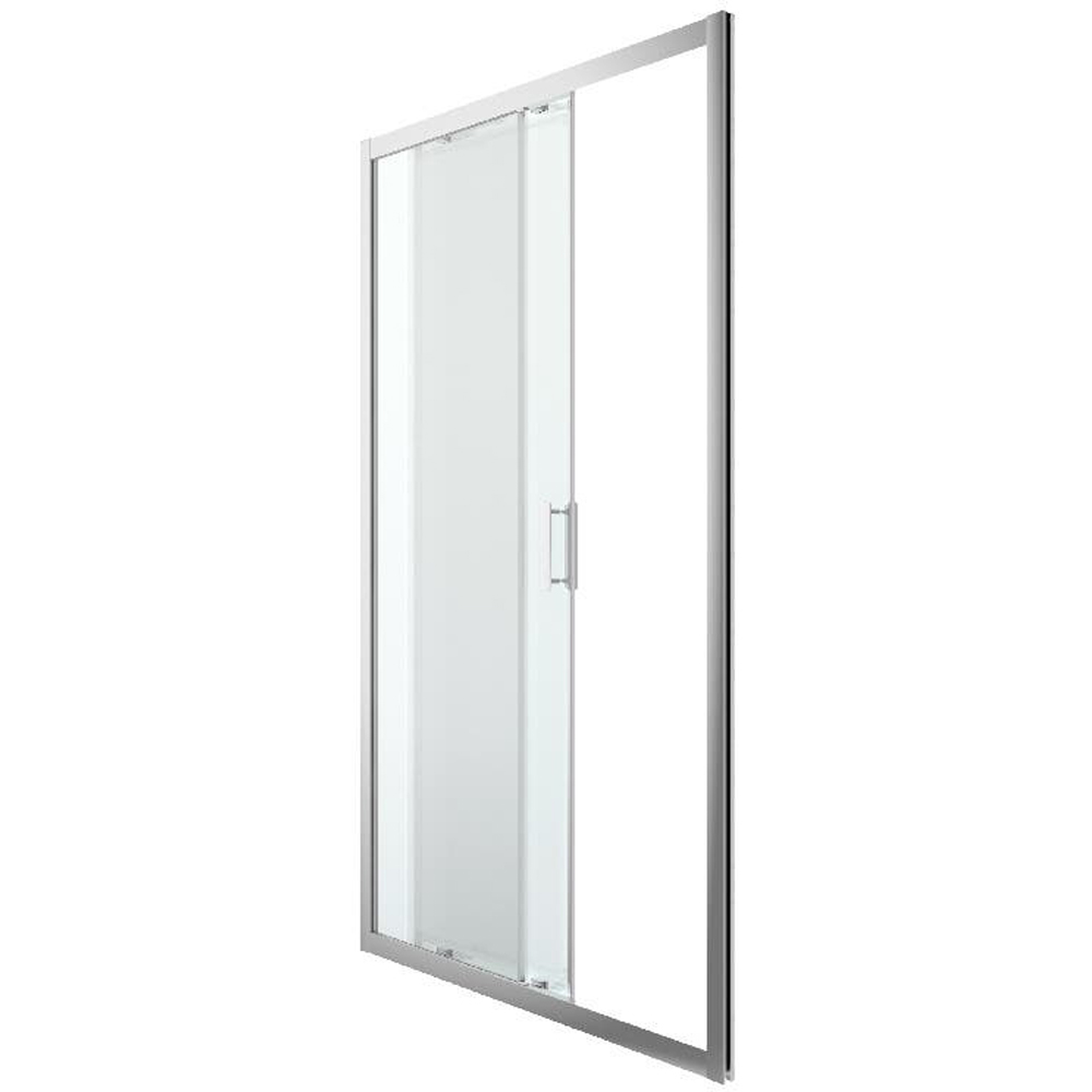 Usa dus glisanta GOODHOME Beloya, aluminiu, sticla securizata 8mm, 120 x 195 cm, profil crom