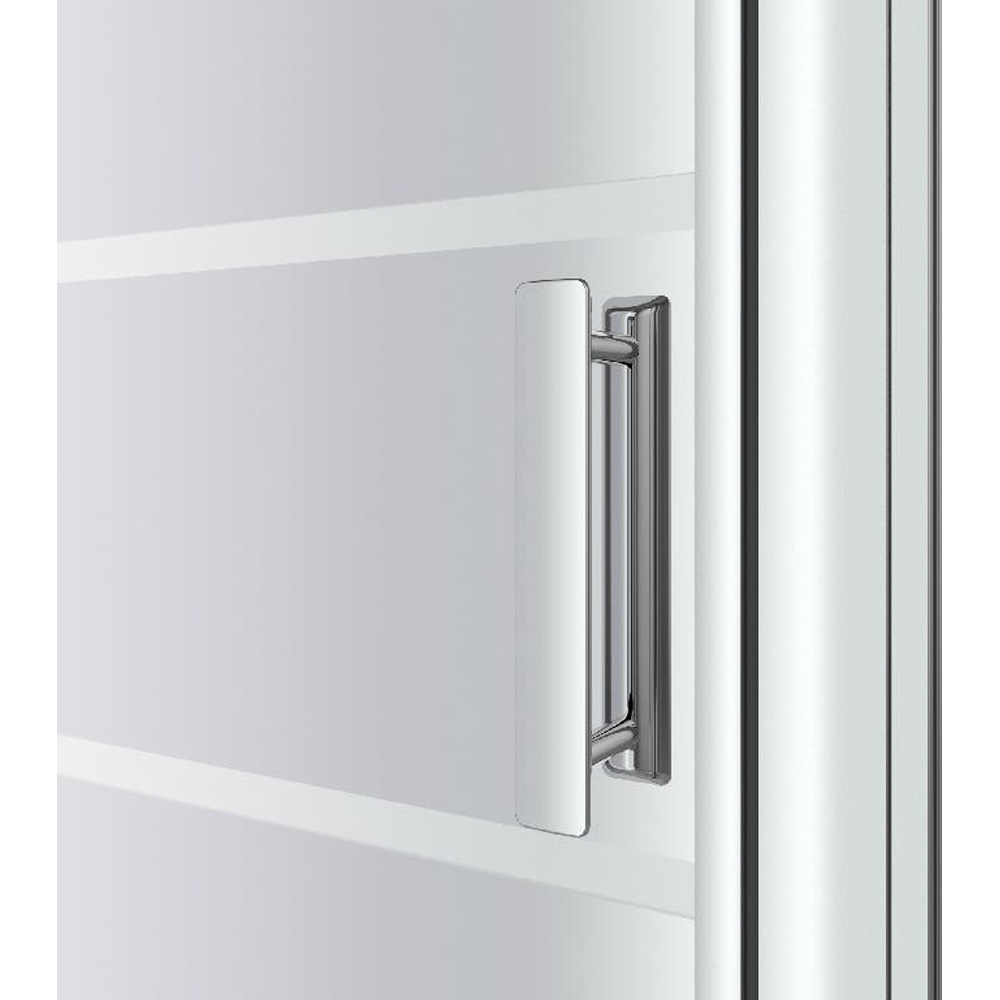 Usa dus glisanta GOODHOME Beloya, aluminiu, sticla oglinda, 140 x 195 cm, profil crom