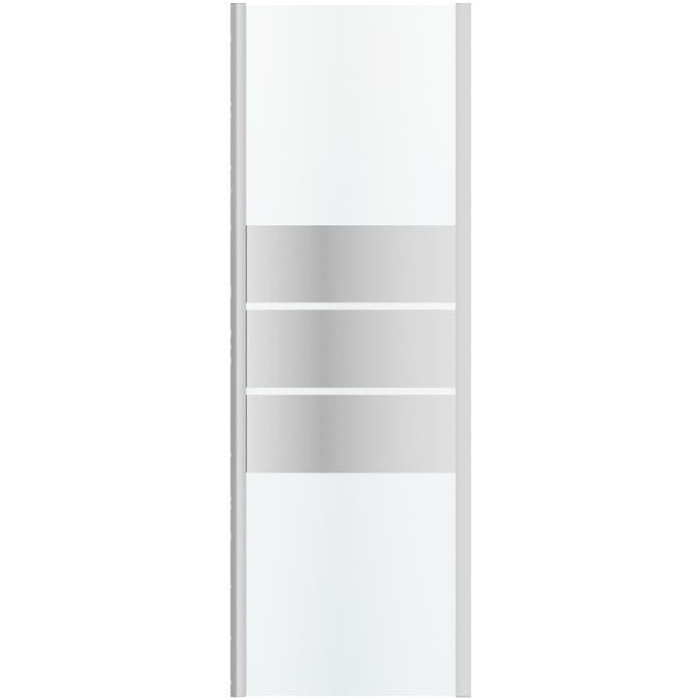 Paravan dus GOODHOME Beloya, aluminiu, sticla oglinda, 70 x 195 cm, profil crom