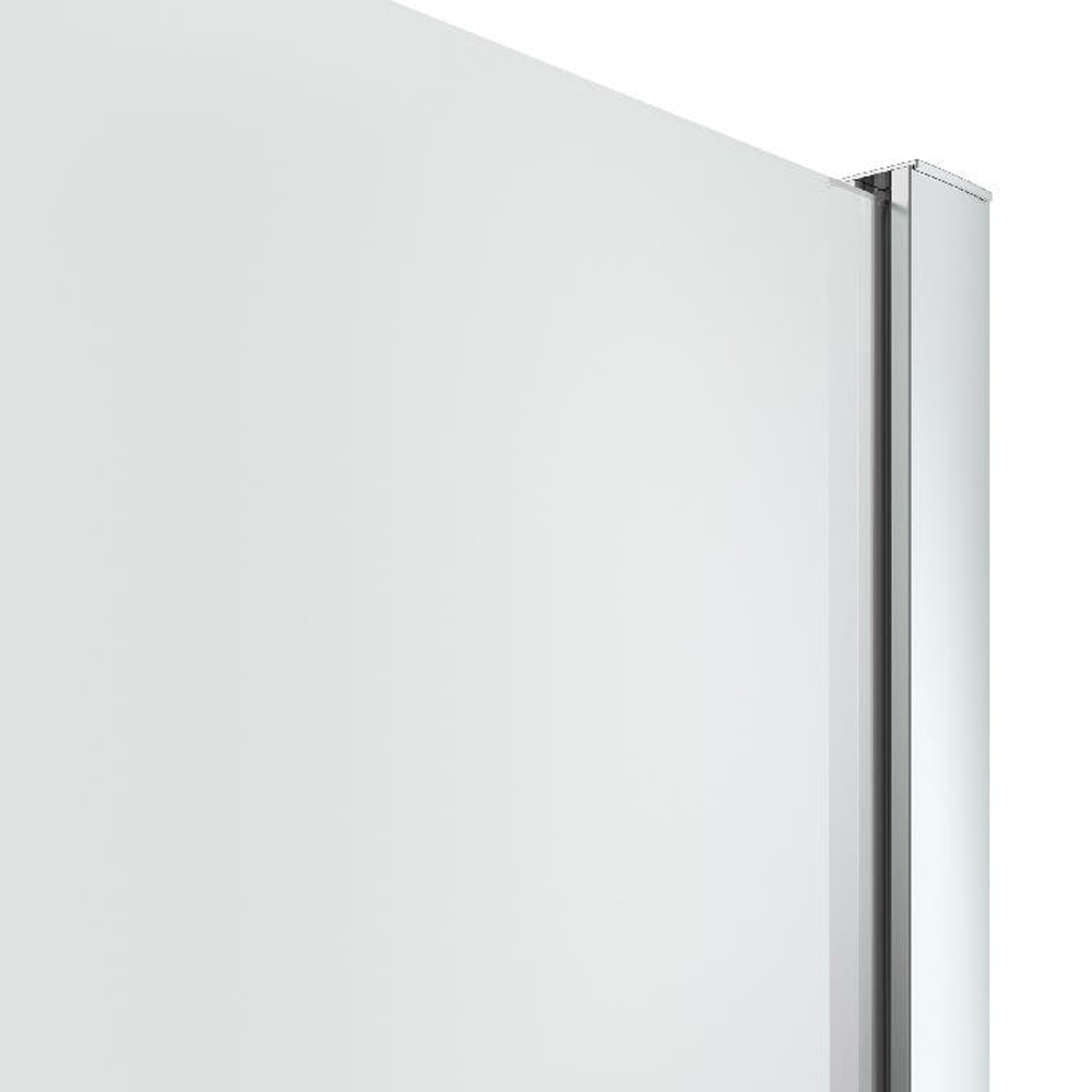 Paravan dus GOODHOME Beloya, aluminiu, sticla oglinda, 70 x 195 cm, profil crom