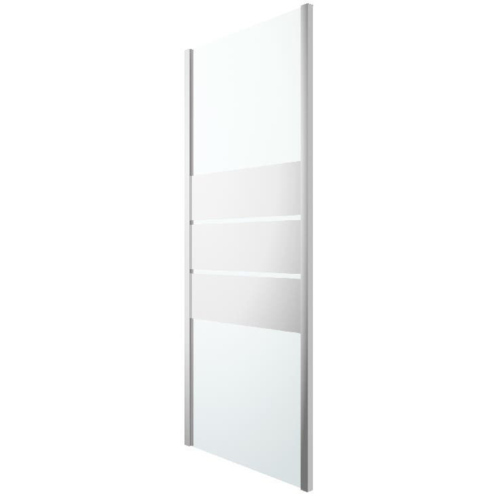 Paravan dus GOODHOME Beloya, aluminiu, sticla securizata 8mm, 90 x 195 cm, profil crom