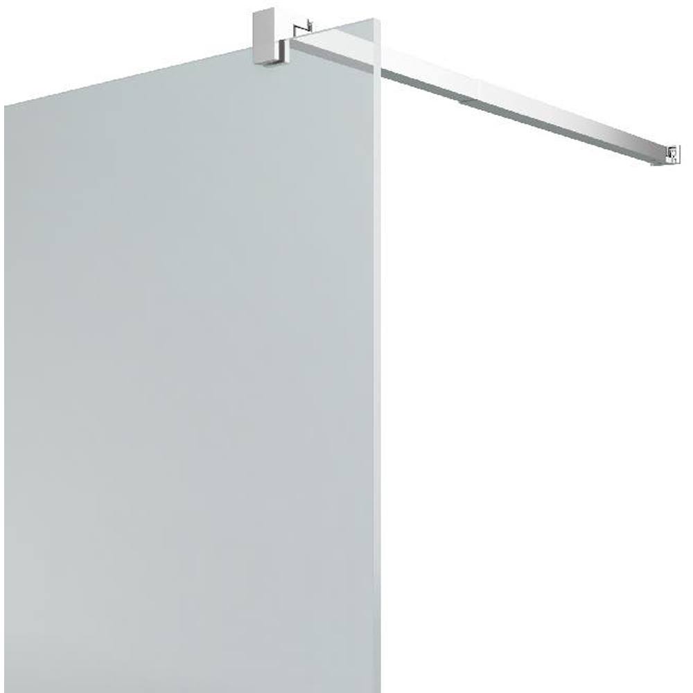 Paravan dus walk-in GOODHOME Beloya, aluminiu, sticla securizata 8mm, 90 x 195 cm, profil crom