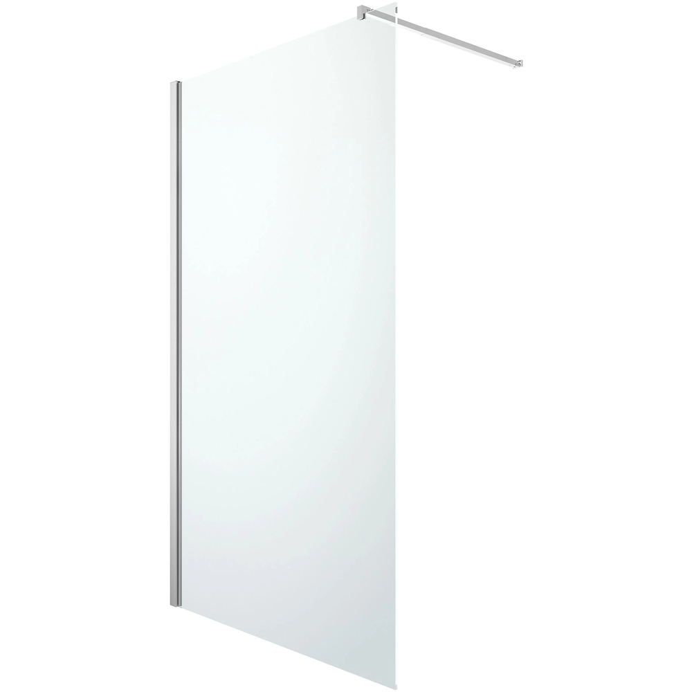 Paravan dus walk-in GOODHOME Beloya, aluminiu, sticla securizata 8mm, 120 x 195 cm, profil crom