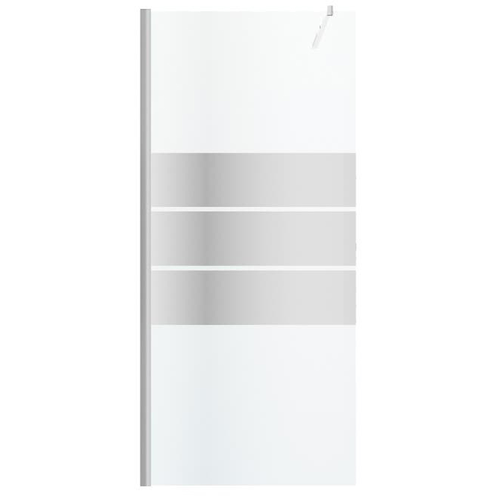 Paravan dus walk-in GOODHOME Beloya, aluminiu, sticla oglinda, 90 x 195 cm, profil crom