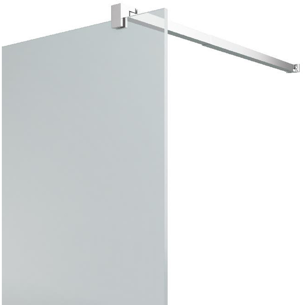 Paravan dus walk-in GOODHOME Beloya, aluminiu, sticla oglinda, 120 x 195 cm, profil crom