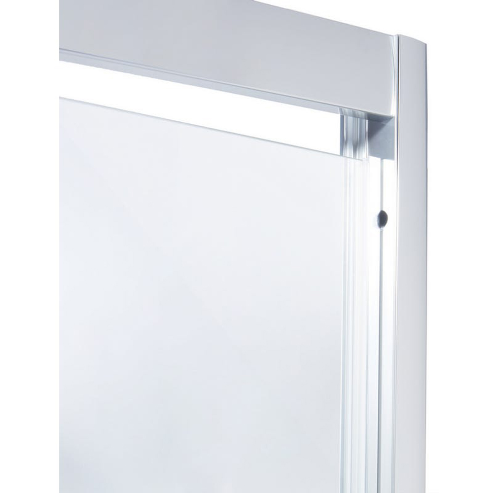 Usa dus batanta COOKE & LEWIS Onega, aluminiu, sticla securizata 5mm, 90 x 190 cm, profil crom