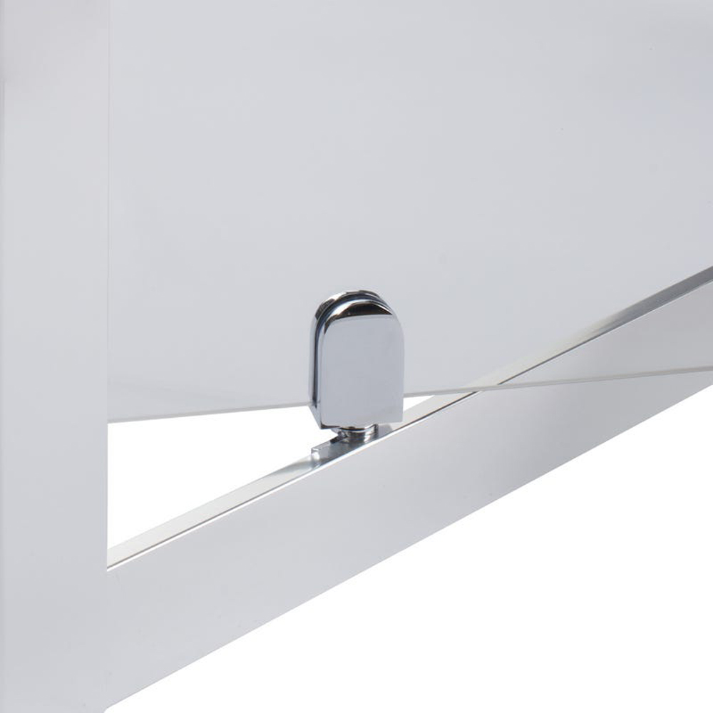 Usa dus batanta COOKE & LEWIS Onega, aluminiu, sticla securizata 5mm, 90 x 190 cm, profil crom