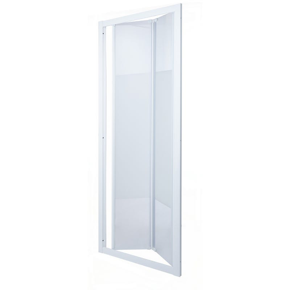 Usa de dus plianta COOKE & LEWIS Onega, cadru aluminiu, sticla securizata 5mm, 80 x 190 cm, alb