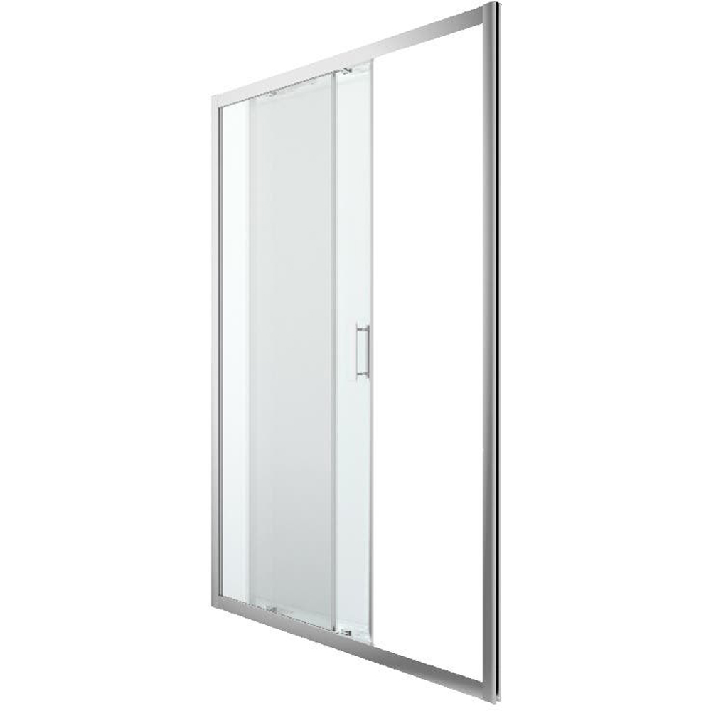 Usa dus glisanta GOODHOME Beloya, aluminiu, sticla securizata 8mm, 140 x 195 cm, profil crom