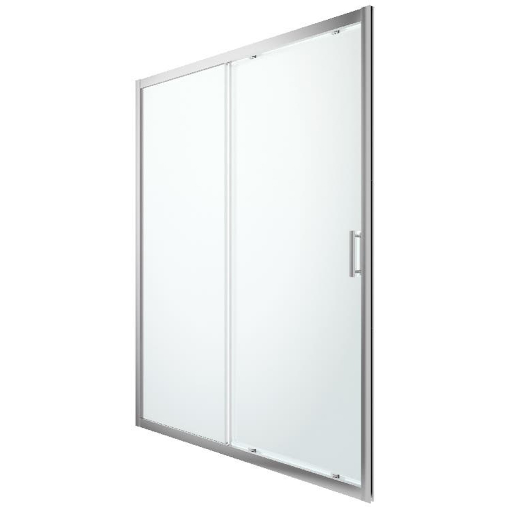 Usa dus glisanta GOODHOME Beloya, aluminiu, sticla securizata 8mm, 160 x 195 cm, profil crom