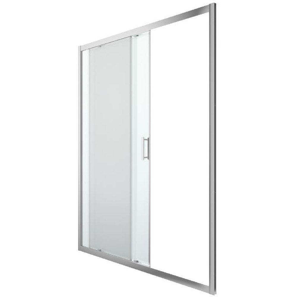 Usa dus glisanta GOODHOME Beloya, aluminiu, sticla securizata 8mm, 160 x 195 cm, profil crom