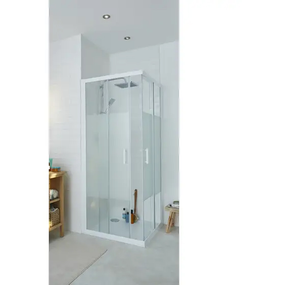 Cabina dus simpla COOKE & LEWIS Onega, patrata, 70 x 70 x 190 cm, sticla securizata 5mm
