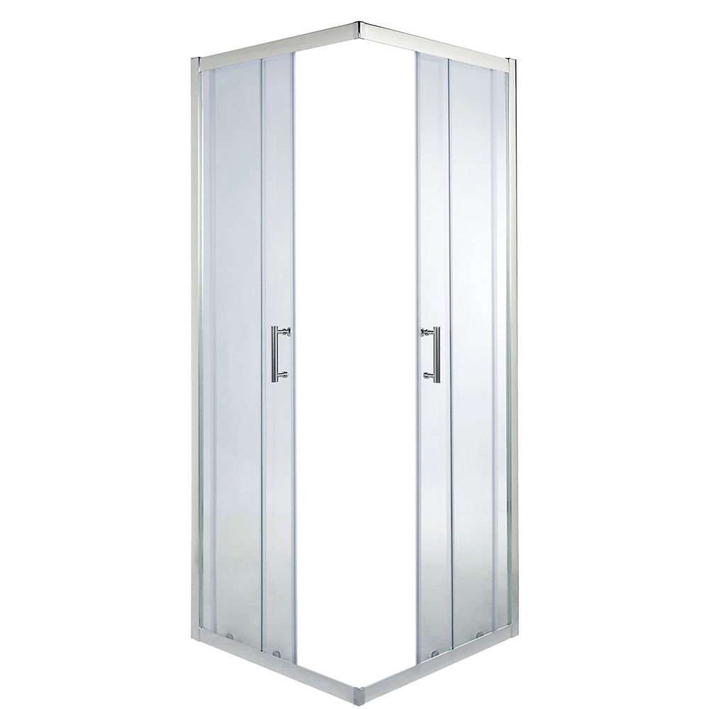 Cabina de dus COOKE & LEWIS Onega, patrata, 80 x 80 x 190 cm, sticla securizata 5mm, profil crom