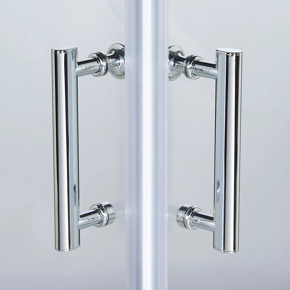 Cabina de dus COOKE & LEWIS Onega, patrata, 80 x 80 x 190 cm, sticla securizata 5mm, profil crom